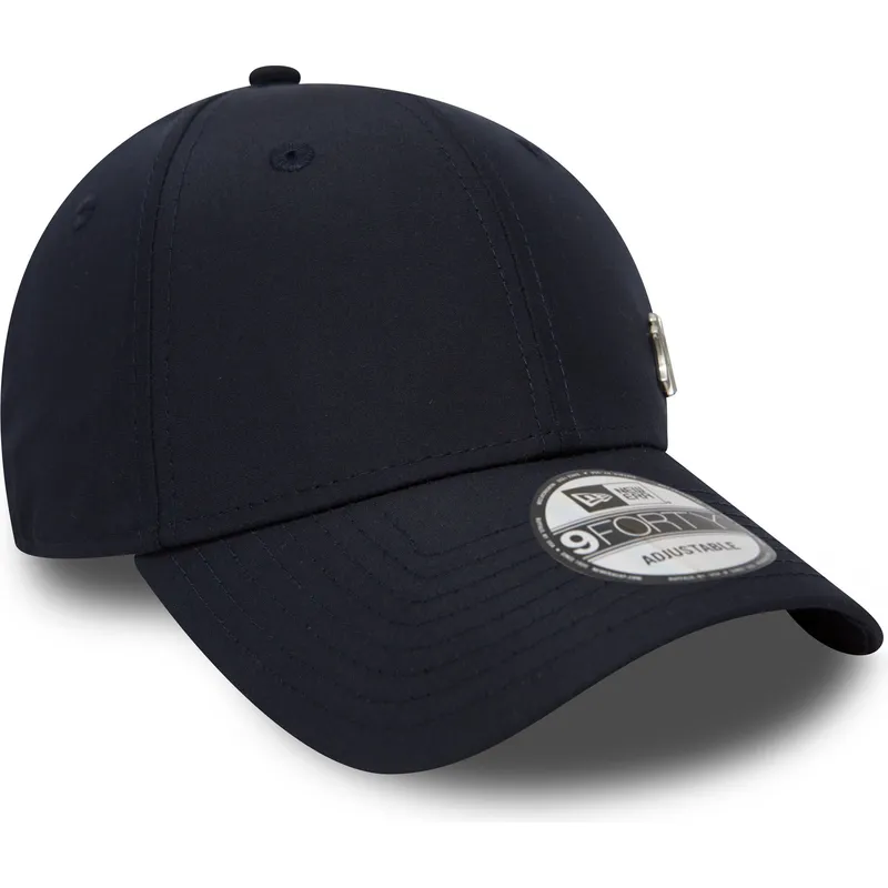 marineblaue-verstellbare-curved-cap-9forty-flawless-logo-der-new-york-yankees-mlb-von-new-era