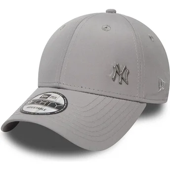 Ρυθμιζόμενο γκρι καπέλο με καμπύλη 9FORTY Flawless Logo των New York Yankees MLB από τη New Era