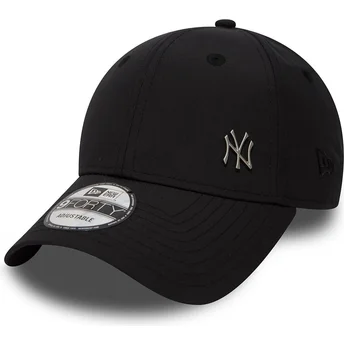 Gorra curva negra ajustable 9FORTY Flawless Logo de New York Yankees MLB de New Era