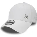 weisse-verstellbare-curved-cap-9forty-flawless-logo-der-new-york-yankees-mlb-von-new-era
