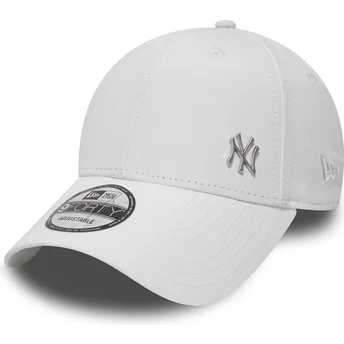 Regulowana biała czapka z zakrzywionym daszkiem 9FORTY Flawless Logo New York Yankees MLB od New Era