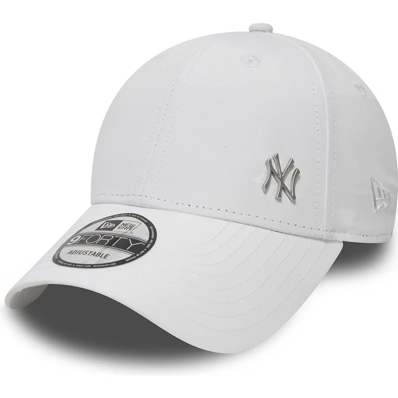weisse-verstellbare-9forty-curved-cap-flawless-logo-der-new-york-yankees-mlb-von-new-era