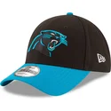 new-era-curved-brim-9forty-the-league-carolina-panthers-nfl-adjustable-cap-schwarz-und-blau