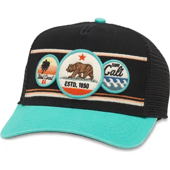 Καπέλο τράκερ μαύρο και μπλε snapback California Domino από American Needle