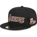 svart-platt-snapback-keps-9fifty-post-up-pin-los-angeles-lakers-nba-fran-new-era