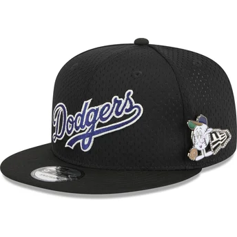 Μαύρο επίπεδο καπέλο snapback 9FIFTY Post-Up Pin των Los Angeles Dodgers MLB της New Era