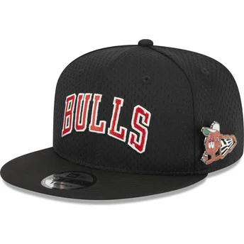 Μαύρο επίπεδο καπέλο snapback 9FIFTY Post-Up Pin Chicago Bulls NBA από τη New Era