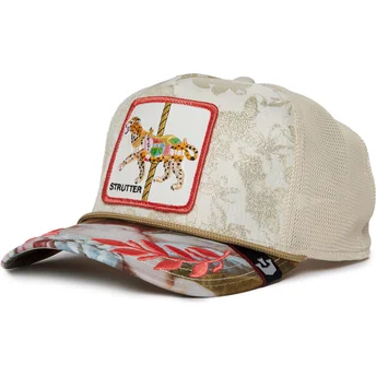 gorra-trucker-beige-y-multicolor-leopardo-strutter-quid-glorier-carousel-the-farm-de-goorin-bros