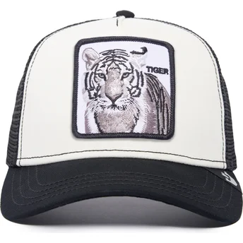 Gorra trucker blanca y negra tigre The White Tiger The Farm de Goorin Bros.