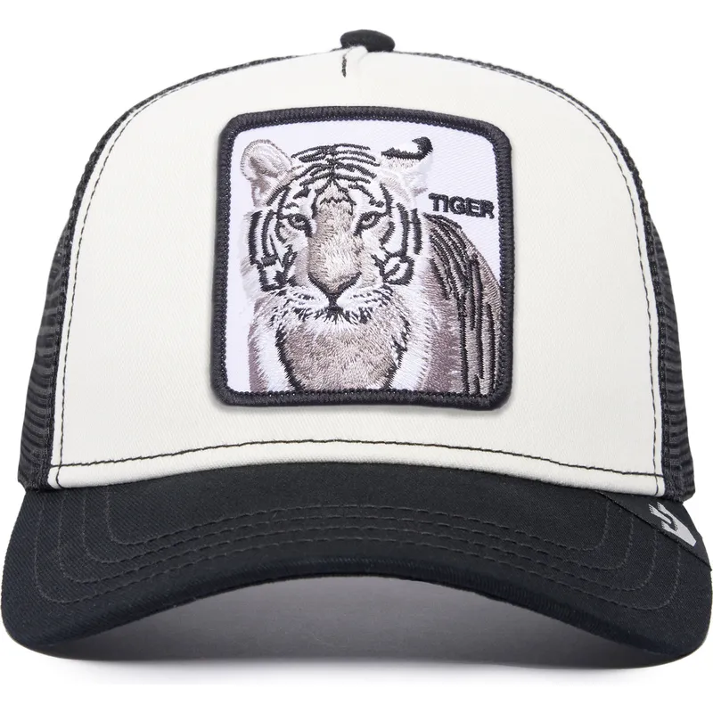 gorra-trucker-blanca-y-negra-tigre-the-white-tiger-the-farm-de-goorin-bros