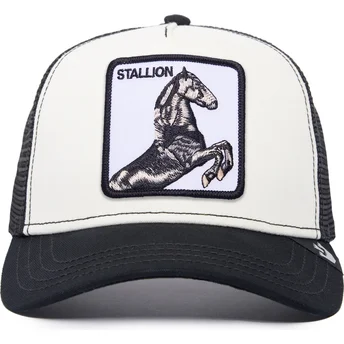 Καπέλο trucker άσπρο και μαύρο άλογο Stallion The Farm...