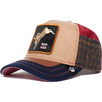 gorra-trucker-marron-y-azul-marino-burro-detention-seeker-ass-play-the-farm-de-goorin-bros