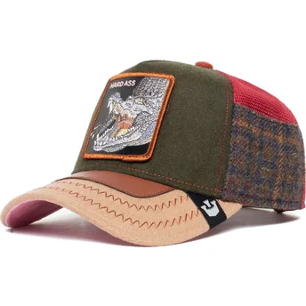 gorra-trucker-verde-y-marron-cocodrilo-trunchbull-ass-play-the-farm-de-goorin-bros