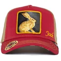 gorra-trucker-roja-conejo-jack-jacked-casino-the-farm-de-goorin-bros