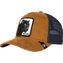 gorra-trucker-marron-y-azul-marino-pantera-panther-panthuroy-corduroy-the-farm-de-goorin-bros