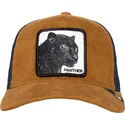 gorra-trucker-marron-y-azul-marino-pantera-panther-panthuroy-corduroy-the-farm-de-goorin-bros