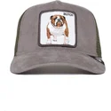 gorra-trucker-gris-y-verde-perro-bulldog-butch-wulbul-corduroy-the-farm-de-goorin-bros