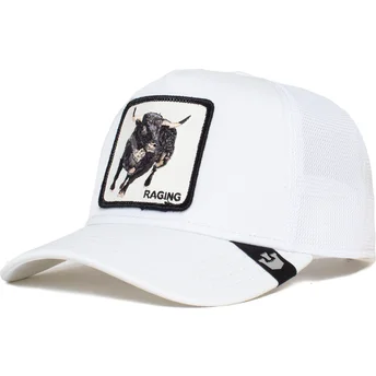 Gorra trucker blanca toro Raging Platinum Rage The Farm de Goorin Bros.