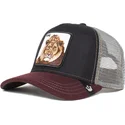 gorra-trucker-negra-gris-y-roja-leon-king-circwool-of-life-the-farm-de-goorin-bros