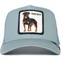 gorra-trucker-azul-perro-rottweiler-bad-boy-truckin-the-farm-de-goorin-bros