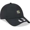 gorra-curva-negra-ajustable-9forty-pin-de-new-york-yankees-mlb-de-new-era