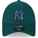 gorra-curva-verde-ajustable-9forty-check-infill-de-new-york-yankees-mlb-de-new-era