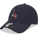 gorra-curva-azul-marino-ajustable-9forty-check-infill-de-los-angeles-dodgers-mlb-de-new-era