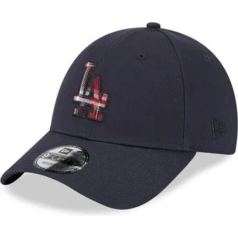 Ρυθμιζόμενο καπέλο με κυρτό γείσο 9FORTY Check Infill Los Angeles Dodgers MLB σε σκούρο μπλε της New Era