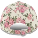 new-era-curved-brim-women-pink-logo-9forty-floral-cord-new-york-yankees-mlb-beige-adjustable-cap