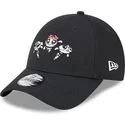 gorra-curva-negra-ajustable-para-nino-9forty-de-petalo-burbuja-y-cactus-las-supernenas-de-new-era