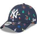 gorra-curva-azul-marino-ajustable-para-nino-9forty-festive-de-new-york-yankees-mlb-de-new-era