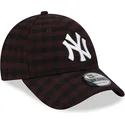 gorra-curva-marron-ajustable-9forty-flannel-de-new-york-yankees-mlb-de-new-era