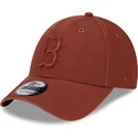 gorra-curva-marron-ajustable-con-logo-marron-9forty-washed-canvas-de-boston-red-sox-mlb-de-new-era