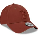 gorra-curva-marron-ajustable-con-logo-marron-9forty-washed-canvas-de-boston-red-sox-mlb-de-new-era