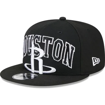 Μαύρο επίπεδο καπέλο snapback 9FIFTY Tip Off 2023 των Houston Rockets NBA της New Era