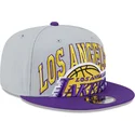 grau-violette-snapback-kappe-9fifty-tip-off-2023-der-los-angeles-lakers-nba-von-new-era