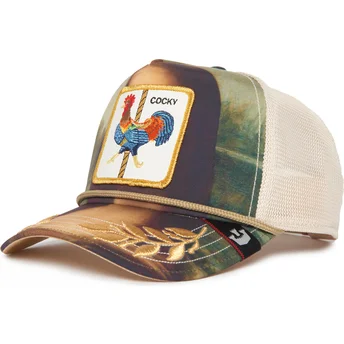 Gorra trucker multicolor gallo Cocky Sicut Mentula Carousel The Farm de Goorin Bros.