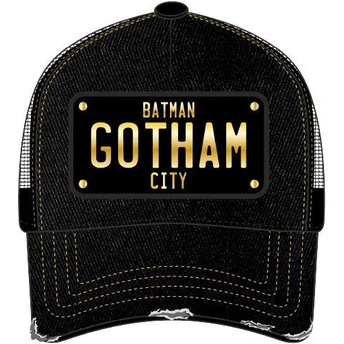 Καπέλο μαύρο trucker με πλάκα Gotham City Batman DC6 BATP1 DC Comics από Capslab