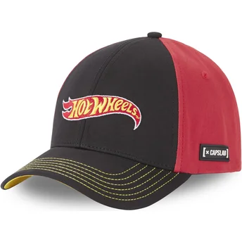 Καπέλο με καμπύλο γείσο μαύρο και κόκκινο snapback HTW1 LO2 Hot Wheels από Capslab