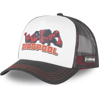 Capslab Deadpool MAR6 DEA3 Marvel Comics White and Black Trucker Hat