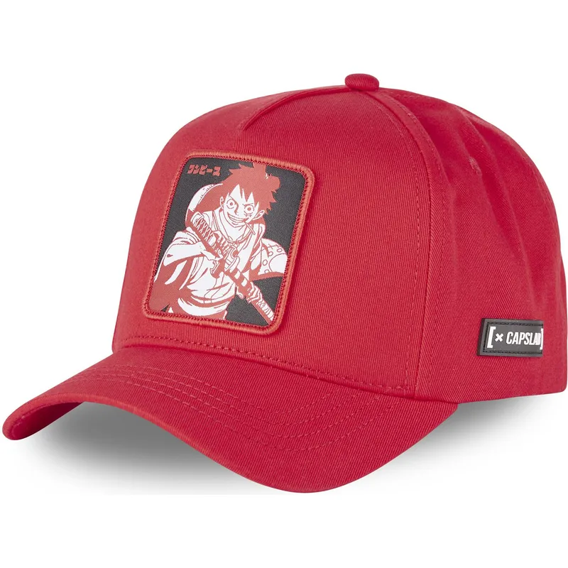 Capslab Curved Brim Monkey D. Luffy LUF9 One Piece Red Snapback Cap