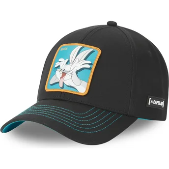 Gorra curva negra ajustable Bugs Bunny BU3 Looney Tunes de Capslab