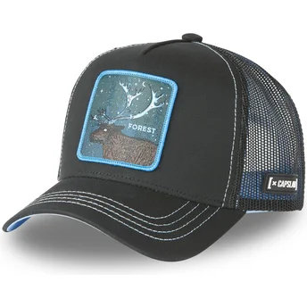 Καπέλο Trucker Μαύρο Ελάφι Forest CAS2 FOR1 Beasts της Capslab