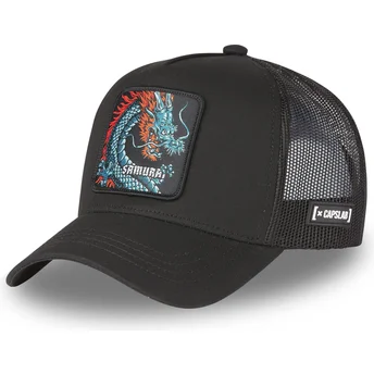 Czarna czapka trucker z smokiem Samurai DRA1 Beasts od Capslab