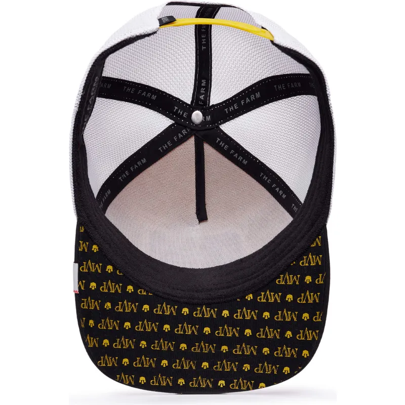 gul-vit-och-svart-trucker-keps-lejon-king-mv-lion-the-farm-mvp-fran-goorin-bros