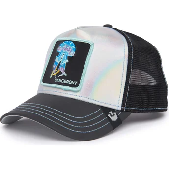 Gorra trucker gris y negra medusa Dangerous Go Away The Farm Deep Sea de Goorin Bros.