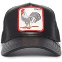 gorra-trucker-negra-gallo-cock-will-prevail-the-farm-leather-de-goorin-bros