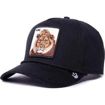 Καπέλο καμπύλο μαύρο snapback λιοντάρι King 100 The Farm All Over Canvas από Goorin Bros.