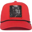 gorra-curva-roja-snapback-pantera-panther-100-the-farm-all-over-canvas-de-goorin-bros