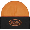 gorro-negro-y-naranja-bon-high-no-de-von-dutch